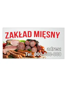 Baner reklamowy gotowe wzory banerów - Zakład mięsny