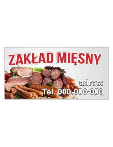 Baner reklamowy gotowe wzory banerów - Zakład mięsny
