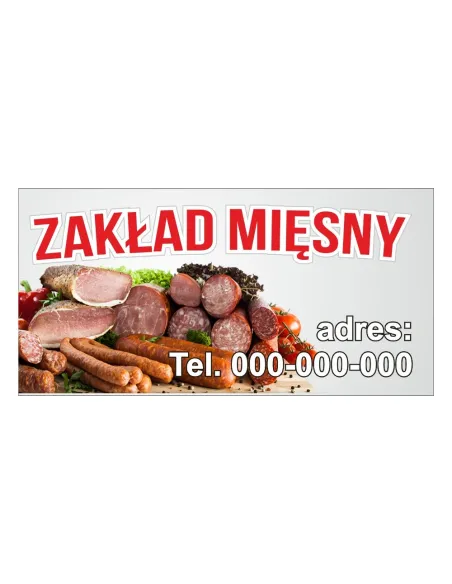 Baner reklamowy gotowe wzory banerów - Zakład mięsny