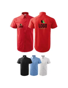 Koszula męska na kr. rękaw z haftem LOGO FIRMY x5