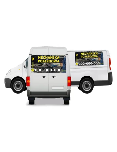 Reklama Naklejka na samochód MECHANIKA POJAZDOWA