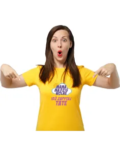 Koszulka z nadrukiem PREZENT MAMA MA DZIŚ WOLNE