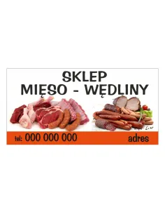 Baner reklamowy gotowe wzory banerów - Sklep mięso-wędliny