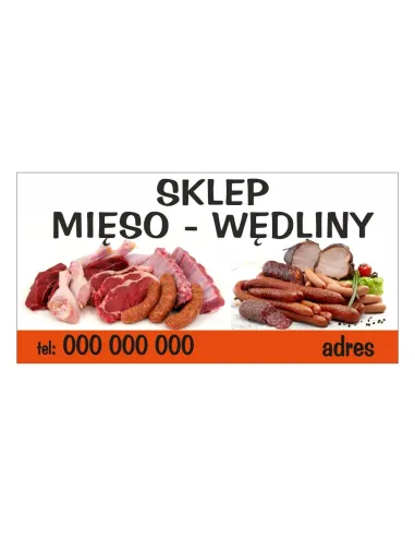 Baner reklamowy gotowe wzory banerów - Sklep mięso-wędliny