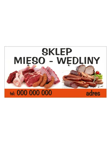 Baner reklamowy gotowe wzory banerów - Sklep mięso-wędliny