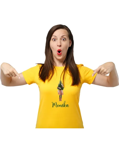 Koszulka z imieniem PREZENT ŚWIĄTECZNY CHOINKA