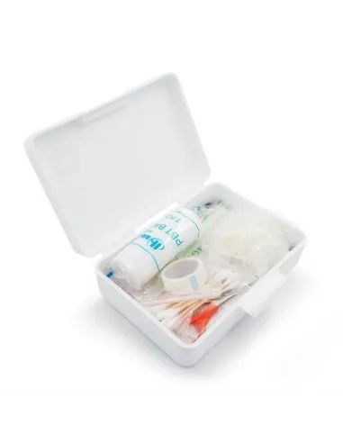 Apteczka w plastikowym opakowaniu 64 el. z nadrukiem UV LOGO 10  szt