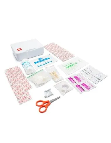 Apteczka w plastikowym opakowaniu 64 el. z nadrukiem UV LOGO 100  szt