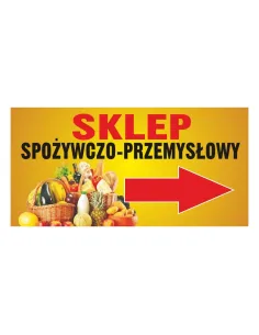 Baner reklamowy gotowe wzory banerów - Sklep spożywczo-przemysłowy