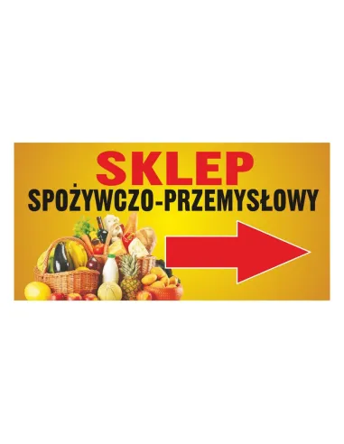 Baner reklamowy gotowe wzory banerów - Sklep spożywczo-przemysłowy