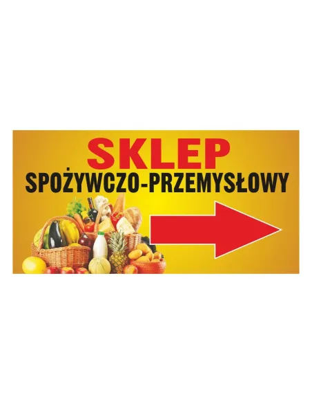 Baner reklamowy gotowe wzory banerów - Sklep spożywczo-przemysłowy