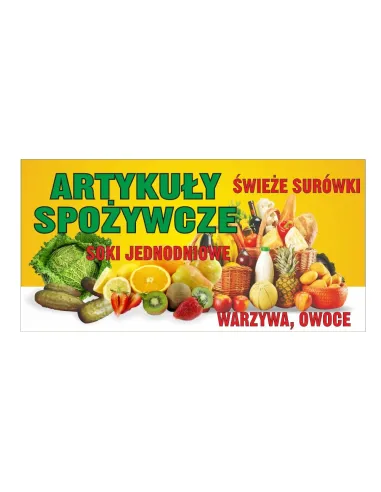 Baner reklamowy gotowe wzory banerów - Artykuły spożywcze