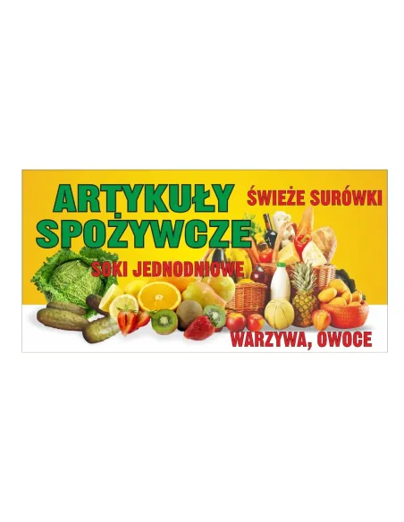 Baner reklamowy gotowe wzory banerów - Artykuły spożywcze