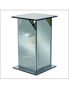 Ekskluzywny lustrzany szklany znicz PERSONALIZOWANY GRAWER dla SZWAGIERKI