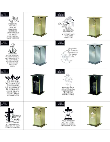 Ekskluzywny znicz z lustrzanym szkłem PERSONALIZOWANY Z GRAWEREM dla TATY