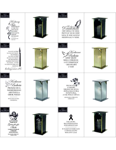 Ekskluzywny lustrzany szklany znicz PERSONALIZOWANY GRAWEROWANY dla SZWAGRA