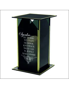 Ekskluzywny znicz z lustrzanym szkłem PERSONALIZOWANY Z GRAWEREM dla SYNA