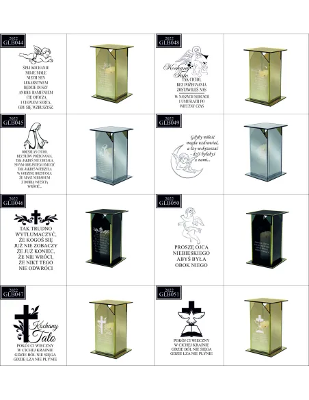 Ekskluzywny znicz z lustrzanym szkłem PERSONALIZOWANY Z GRAWEREM dla SYNA