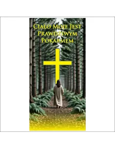 Banery Dekoracja do ołtarza kościoła Boże Ciało JEZU UFAM TOBIE 200x100cm