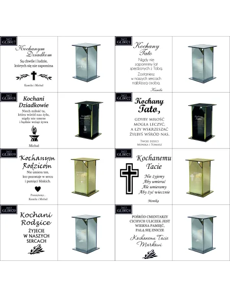 Ekskluzywny znicz z lustrzanym szkłem PERSONALIZOWANY Z GRAWEREM dla TATY