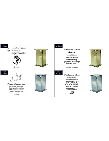 Ekskluzywny znicz z lustrzanym szkłem PERSONALIZOWANY Z GRAWEREM dla SYNA