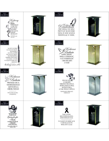 Ekskluzywny lustrzany szklany znicz PERSONALIZOWANY GRAWER dla SZWAGIERKI