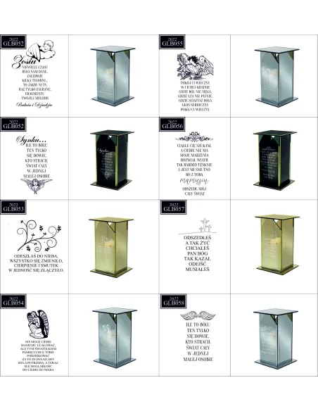 Ekskluzywny lustrzany szklany znicz PERSONALIZOWANY GRAWER dla SZWAGIERKI