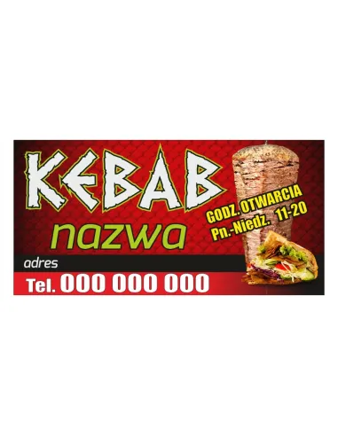 Baner reklamowy gotowe wzory banerów - Kebab