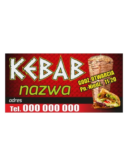 Baner reklamowy gotowe wzory banerów - Kebab