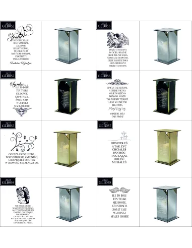 Ekskluzywny znicz z lustrzanym szkłem PERSONALIZOWANY Z GRAWEREM dla DZIADKÓW