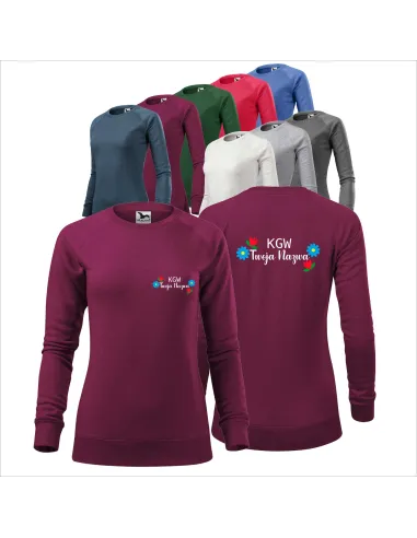 BLUZA DAMSKA Z WŁASNYM HAFTEM koło gospodyń wiejskich twój tekst logo KGW