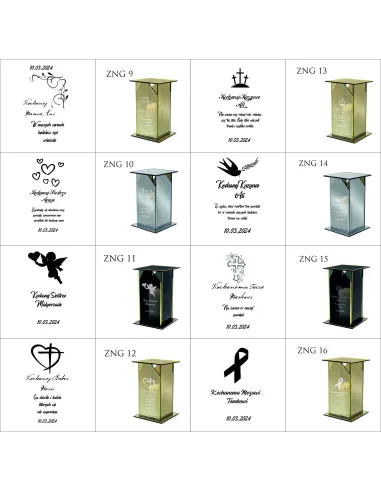 Ekskluzywny znicz z lustrzanym szkłem PERSONALIZOWANY Z GRAWEREM dla SYNA