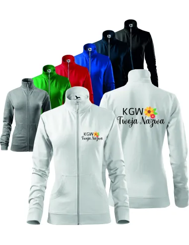 BLUZA DAMSKA zapinana Z HAFTEM koło gospodyń wiejskich + twoja nazwa KGW