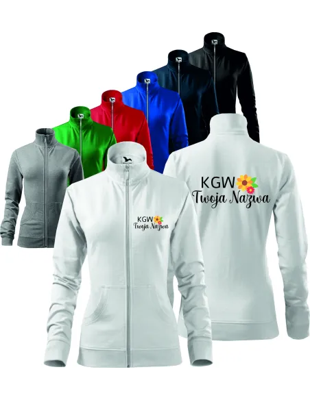 BLUZA DAMSKA zapinana Z HAFTEM koło gospodyń wiejskich + twoja nazwa KGW
