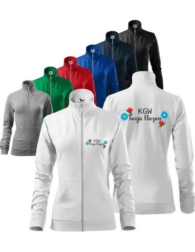 BLUZA DAMSKA zapinana Z HAFTEM koło gospodyń wiejskich + twój tekst grafika KGW