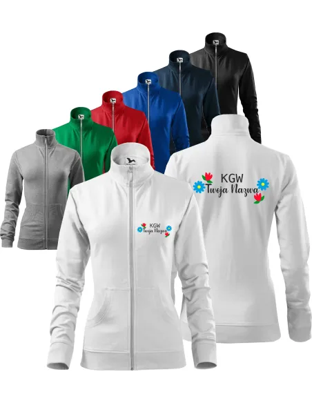 BLUZA DAMSKA zapinana Z HAFTEM koło gospodyń wiejskich + twój tekst grafika KGW