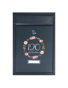 METALOWA SKRZYNKA na listy pocztowa TWÓJ ADRES NADRUK UV antracyt