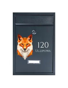 METALOWA SKRZYNKA na listy pocztowa z nadrukiem adresowa numer domu RÓŻNE WZORY