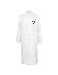 SZLAFROK BIAŁY Z HAFTEM rozmiar L unisex RÓŻNE WZORY personalizacja