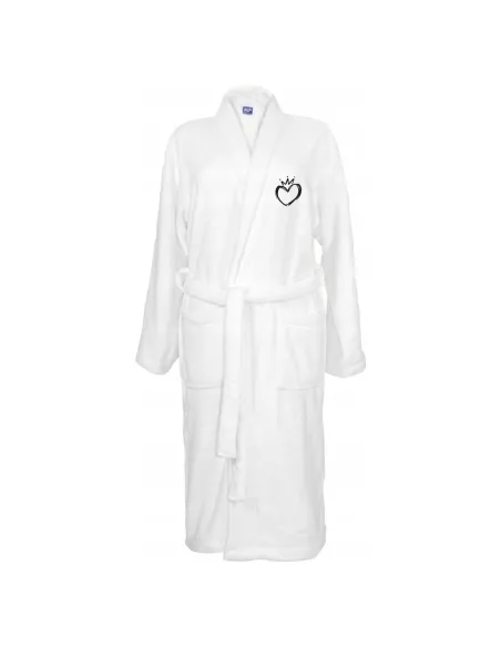 SZLAFROK BIAŁY Z HAFTEM rozmiar L unisex RÓŻNE WZORY personalizacja