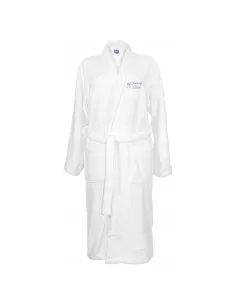 SZLAFROK BIAŁY Z HAFTEM rozmiar M unisex PREZENT DLA BABCI TWÓJ NAPIS