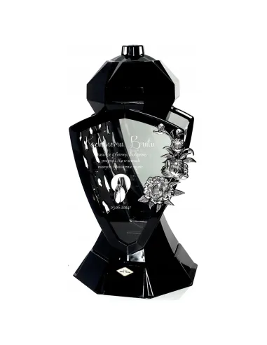 Znicz LUSTRO RÓŻA czarny z grawerem personalizowany DLA BRATA