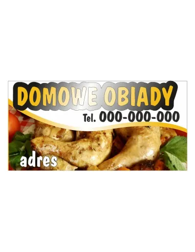 Baner reklamowy gotowe wzory banerów - Domowe obiady