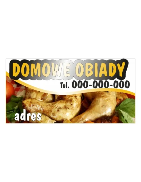 Baner reklamowy gotowe wzory banerów - Domowe obiady