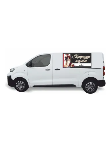 Reklama Naklejka na samochód 0,5 m2 KOMPOZYCJE KWIATOWE KWIACIARNIA