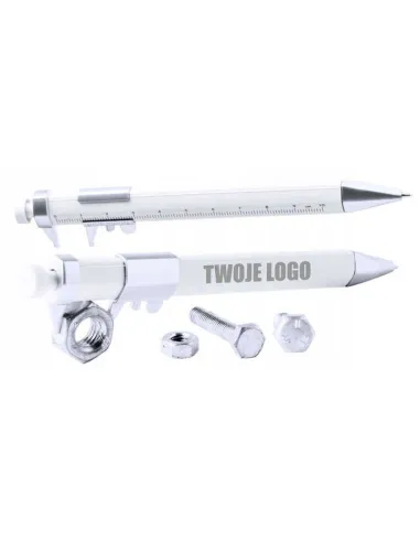 GRAWEROWANY Plastikowy długopis z linijką Z TWOIM LOGO NAPISEM 50 sztuk