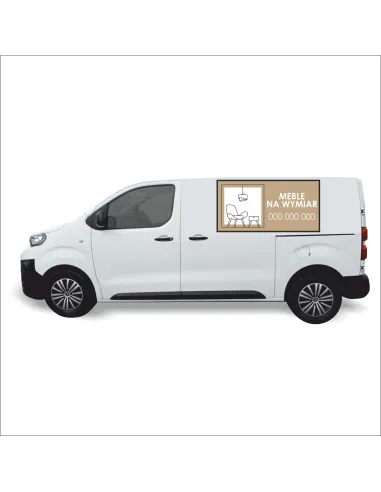 Reklama Naklejka na samochód 0,5 m2 MEBLE NA WYMIAR