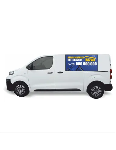Reklama Naklejka na samochód 0,5 m2 USŁUGI DEKARSKIE