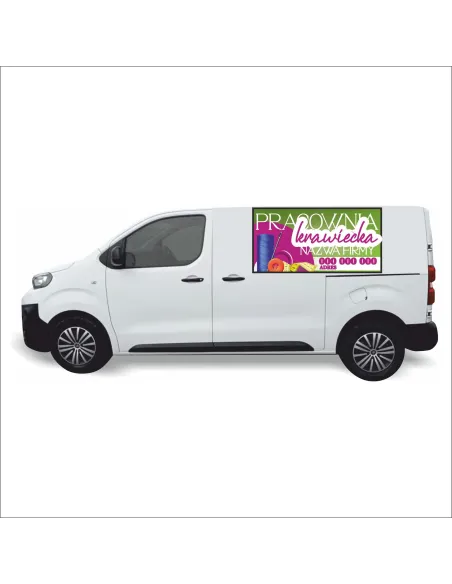Reklama Naklejka na samochód 0,5 m2 PRACOWNIA KRAWIECKA