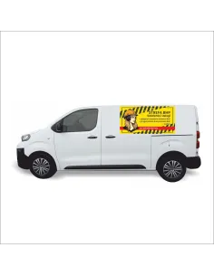 Reklama Naklejka na samochód 0,5 m2 STREFA BHP